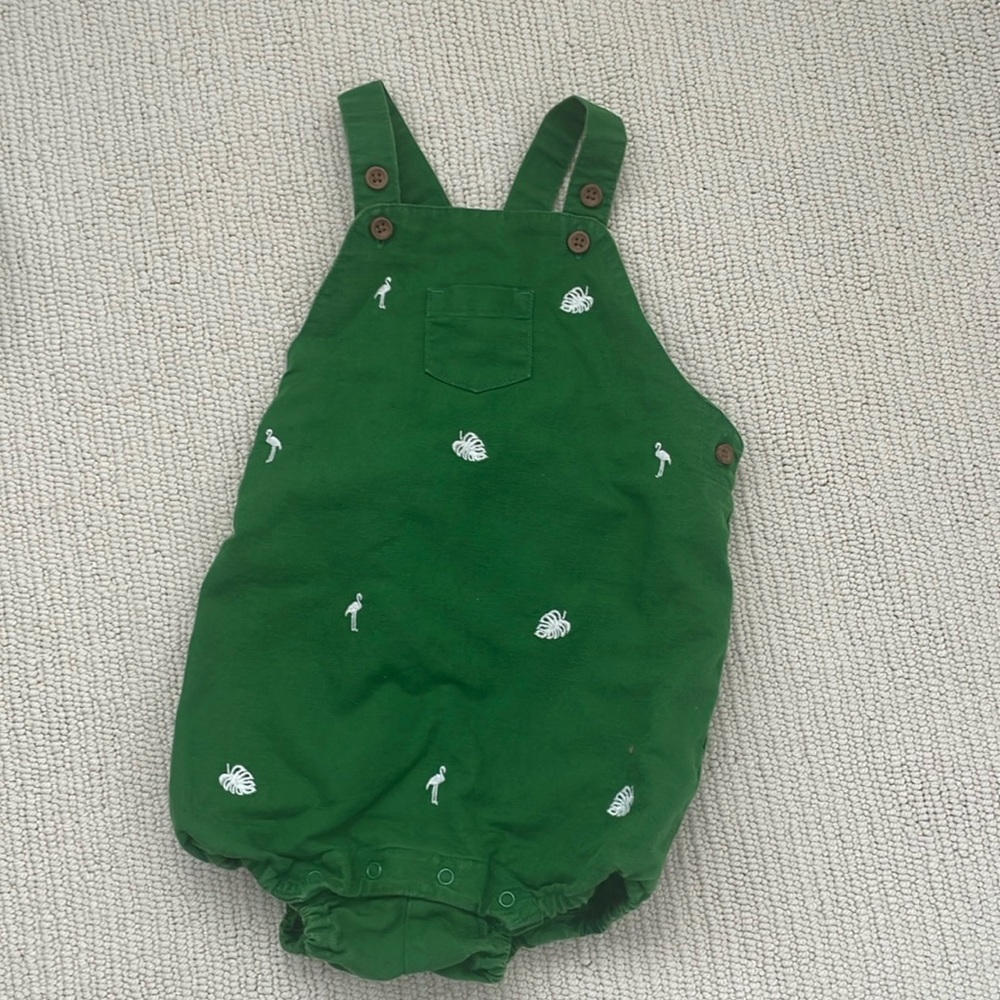 Janie & Jack Embroidered Green Romper 🥹